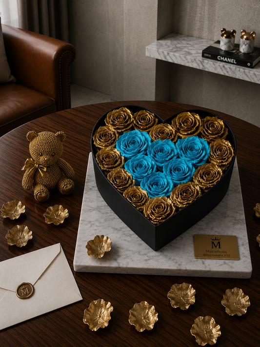 Corazon de Rosas Preservadas